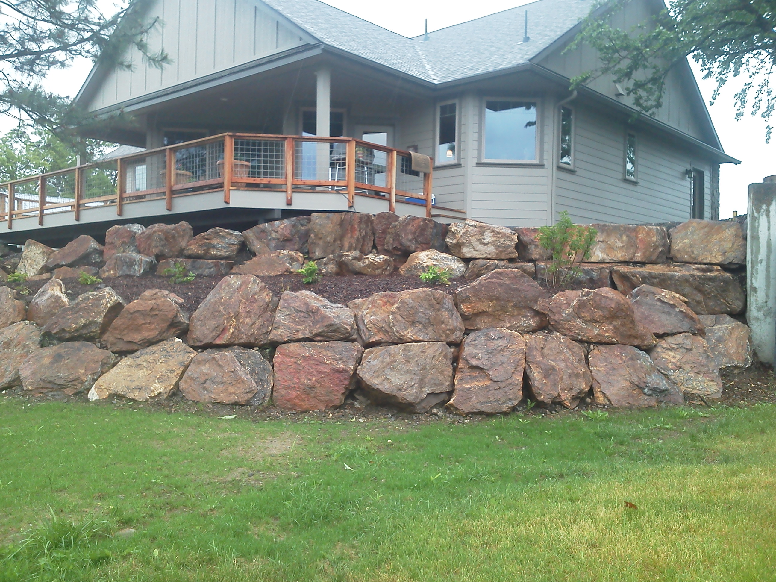 Boulder Retaining Walls Don s Affordable Landscape