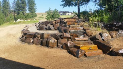 Rock Wall with water feature.