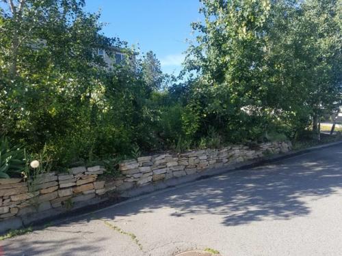 Rock Wall to prevent land erosion. 