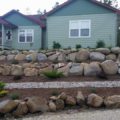 Boulder Retaining Wall with levels