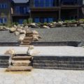 Rock Wall, concrete retaining wall with steps