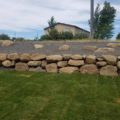 Rock Wall used to add plants and sod